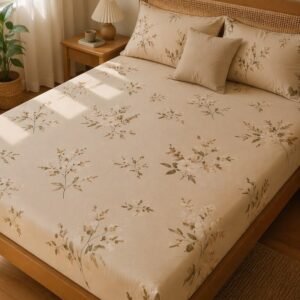 Aesthetic Beige Bedsheet Design for Cozy Minimal Bedroom 🛏️✨564
